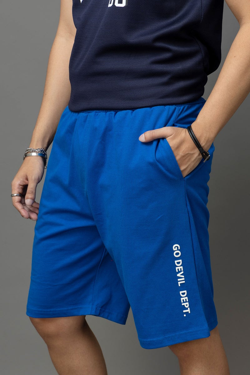 Go Devil Blue Casual Shorts for Men - Image 2